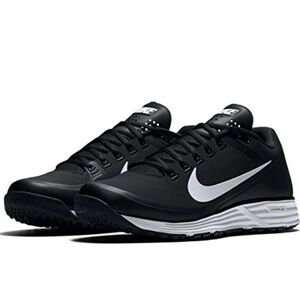 Nike Lunarlon Men's Black White Athletic Shoes 880262-010 Size 13